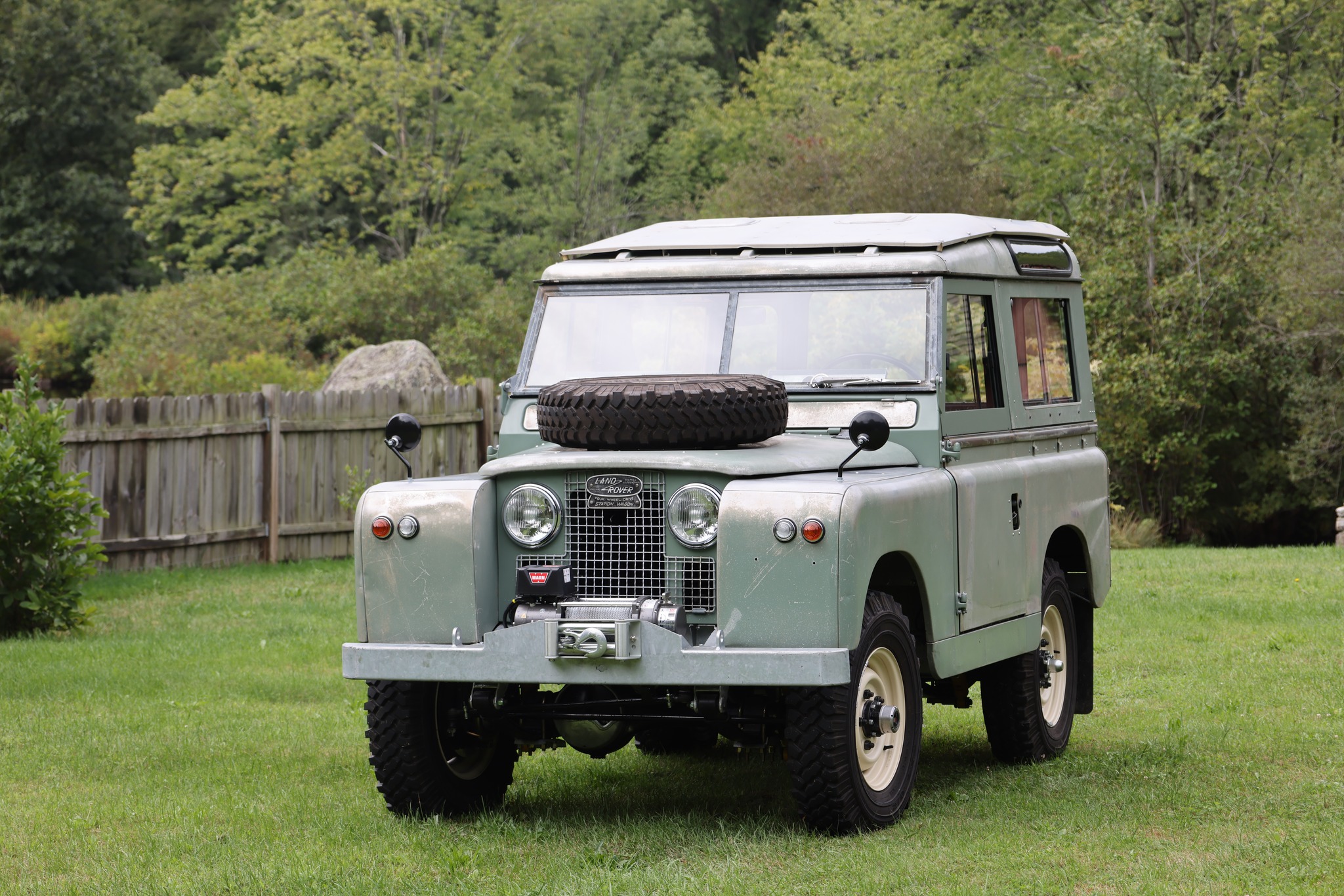 1965 Land Rover Series IIA Pastel Green Patina Restored 3