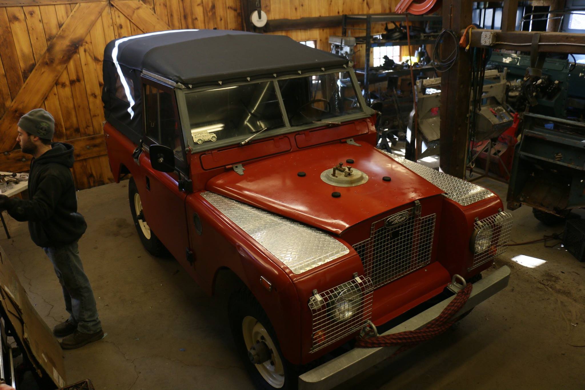 This 1969 Series IIa is ready for a basic restoration. The frame will be replaced, the drivetrain, brake system, electrical system and fuel system will be rebuilt. The bulkhead will be restored and painted in the correct Poppy Red Glasurit. It will be just like our full restorations minus a full strip and repaint and other cosmetic improvements.
