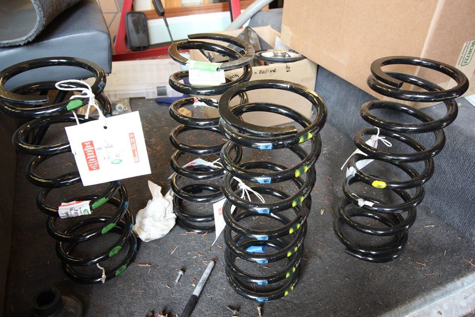 New genuine Land Rover springs are installed.